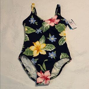 NWT Jantzen Floral One Piece Swimsuit size 10 women’s